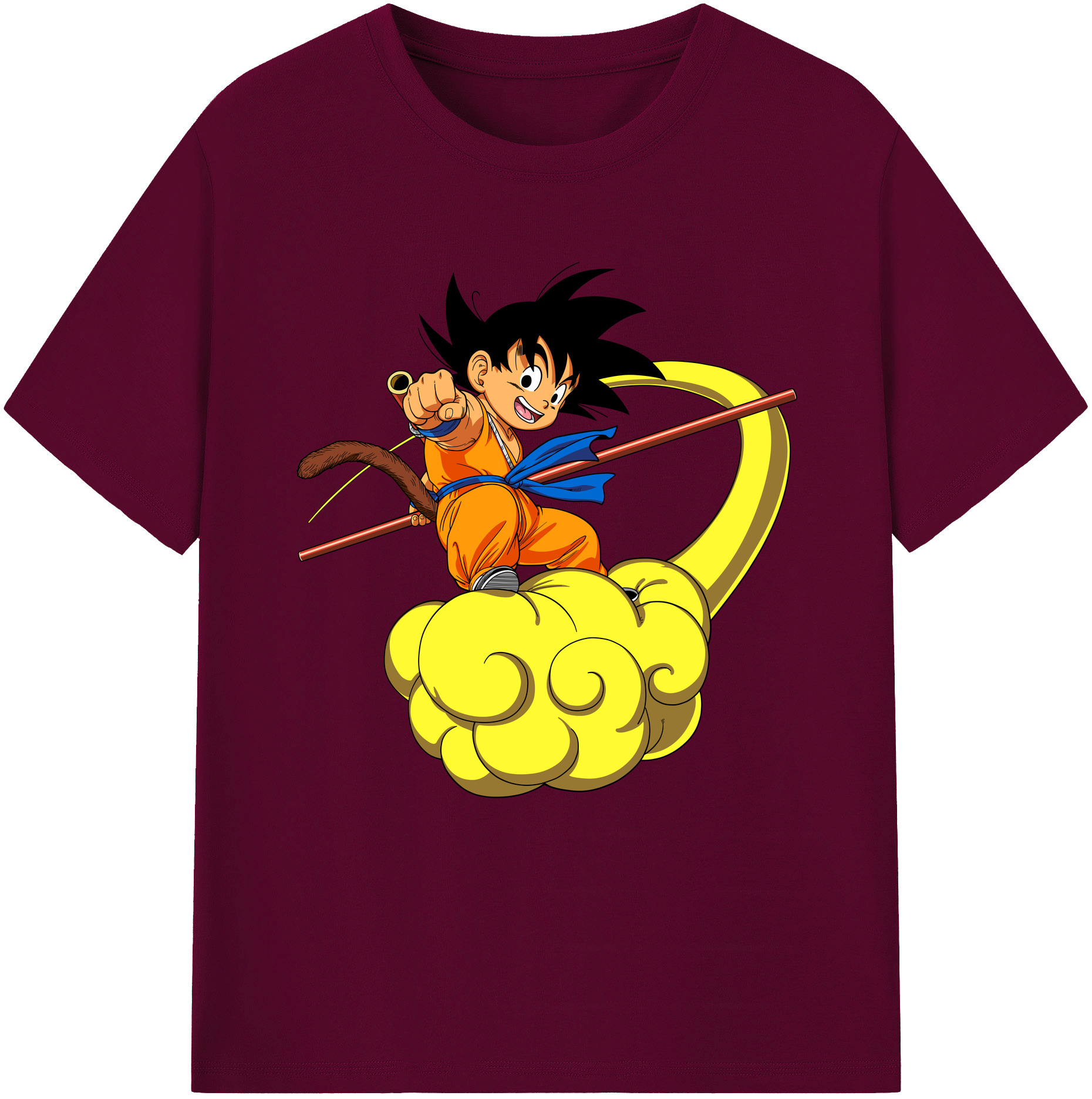 （画像用） ドラゴンボール 孫悟空（そん ごくう）Son Goku カカロット DRAGON BALL Kakarotto レディースカジュアルプリントTシャツ（綿100％）